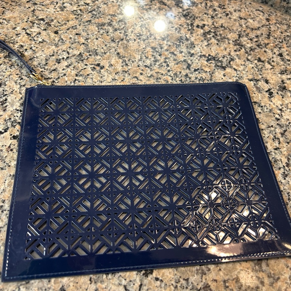 Navy Blue Cutout Clutch